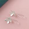 Серьга из серебра 925 пробы, объемный цветок, тычинка, женская мода, простая, для вечеринки по случаю дня рождения, свадьбы, юбилея, ювелирный подарок