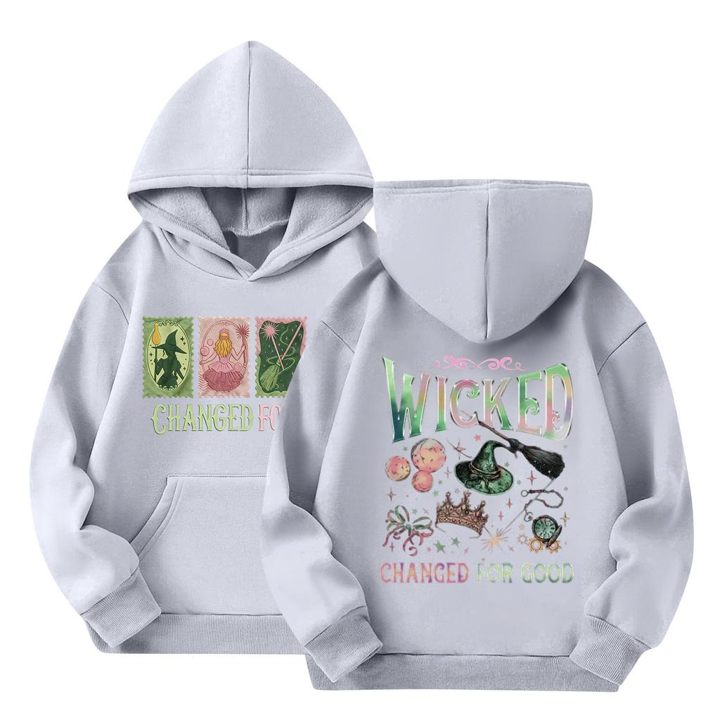 Детский худи-пуловер, модная толстовка с длинным рукавом "Ведьма"