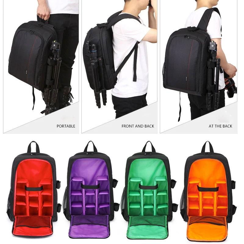 Camera Backpack Waterproof For Sony Canon Nikon Camera 15.6 Inch Laptop Bag