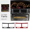 Настоящая мягкая карбоновая наклейка для Toyota Yaris 2006 2007 2008 2009 2010 2011 LHD RHD Автомобильные аксессуары для центральной консоли и воздуховодов.