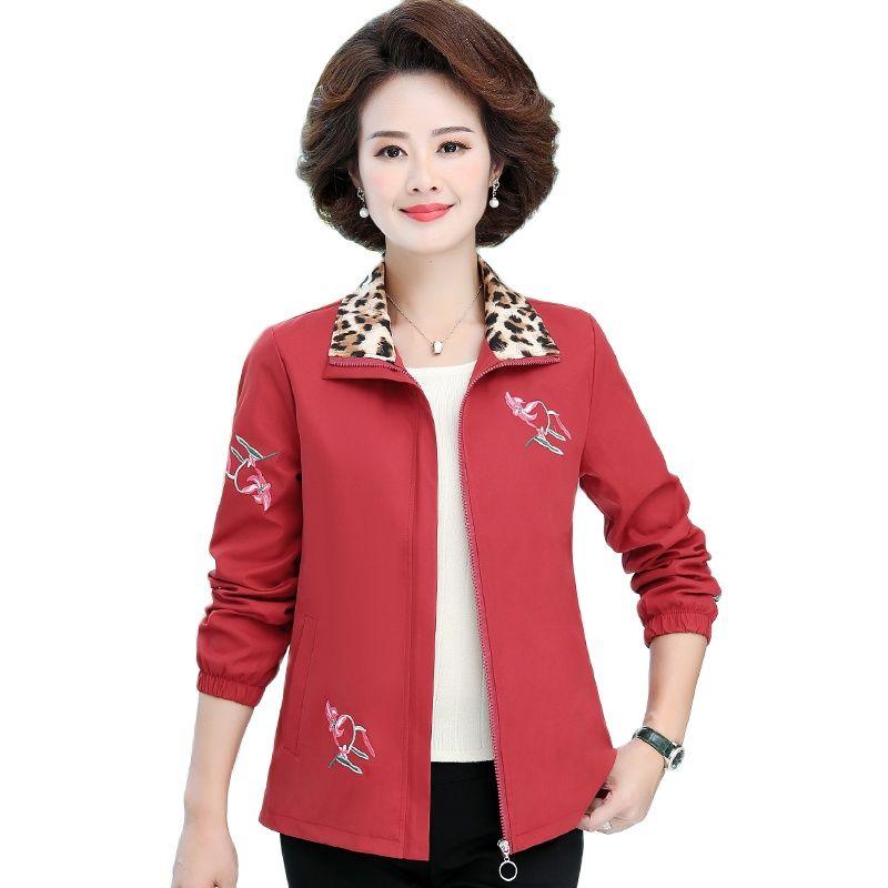 Женская весенняя ветровка куртка для женщин среднего возраста короткая куртка топы женские модные пальто