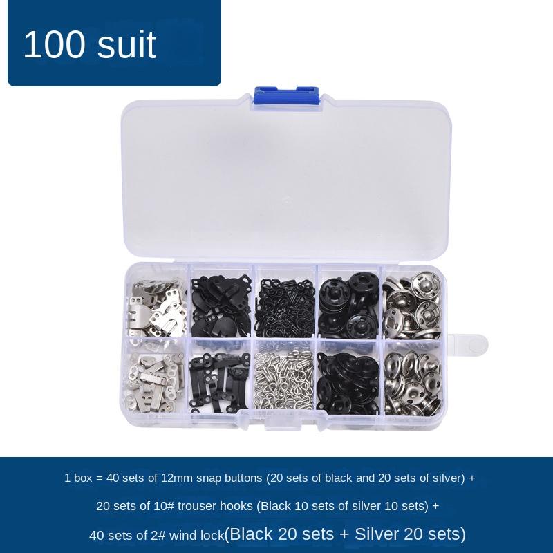 Прямые продажи от производителя, 12 мм, чехол для швейной коробки с железной пряжкой, крючок для воротника нижнего белья, крючок для брюк, набор скрытых пряжек