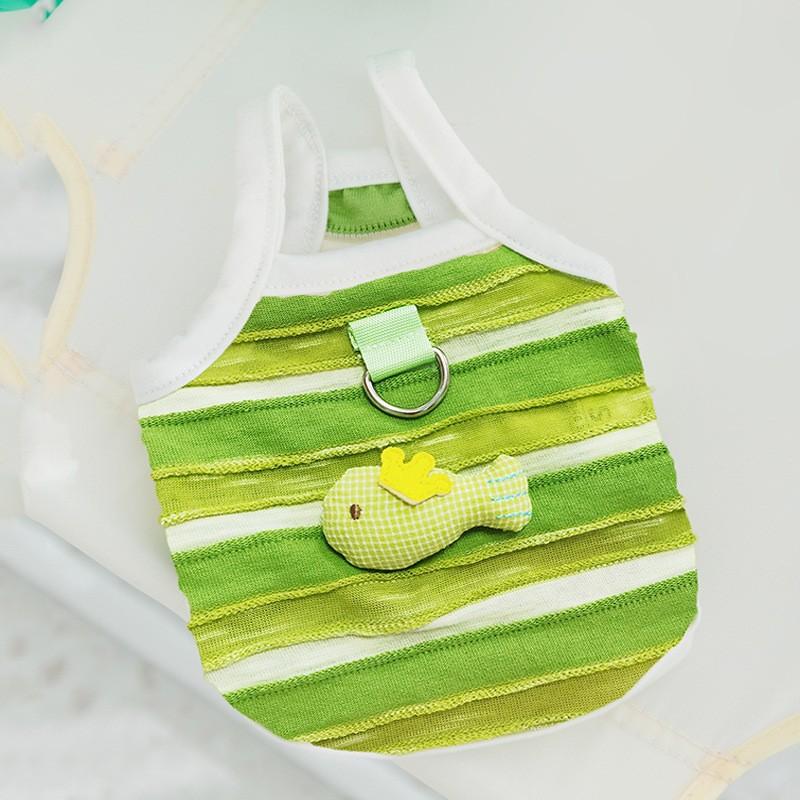 Весна и лето Собака Тонкий трехмерный Фрукт Милый Тяговый Слинг Кошка Двуногий Жилет Тедди Pet Одежда для Собак