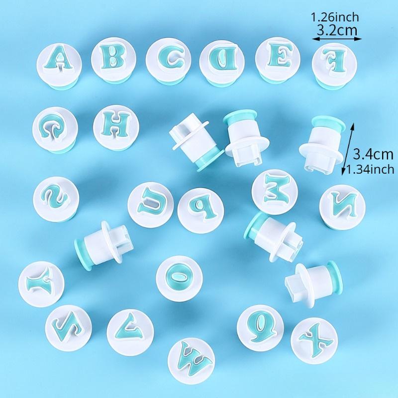 26 букв алфавита цифры набор для украшения торта из помадки форма для печенья пресс-форма для печати глазурь пресс-форма