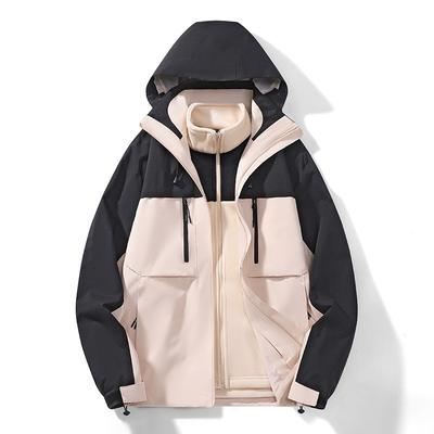 Графеновый уличный тренч, мужской и женский пальто три-в-одном 2025 весна, осень и зима ветрозащитные и водонепроницаемые парные модели