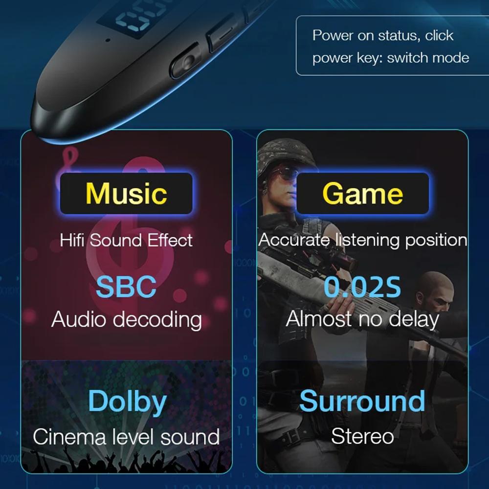 60 часов воспроизведения беспроводные наушники Bluetooth 5.3 с шейным ободом, бас, стерео, спортивные водонепроницаемые наушники с микрофоном