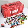 20-50PCS/Set Mini Car with Storage Box Pull Back Vehicle for Boy Model Toy Kids Play Cardboard/Plastic Container Birthday Gift