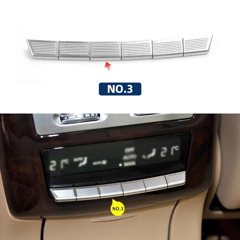 2218204697 Декоративная накладка кнопки заднего кондиционера для Mercedes Benz S-Class W221, кнопка регулировки воздуховода, крышка 2006-2013