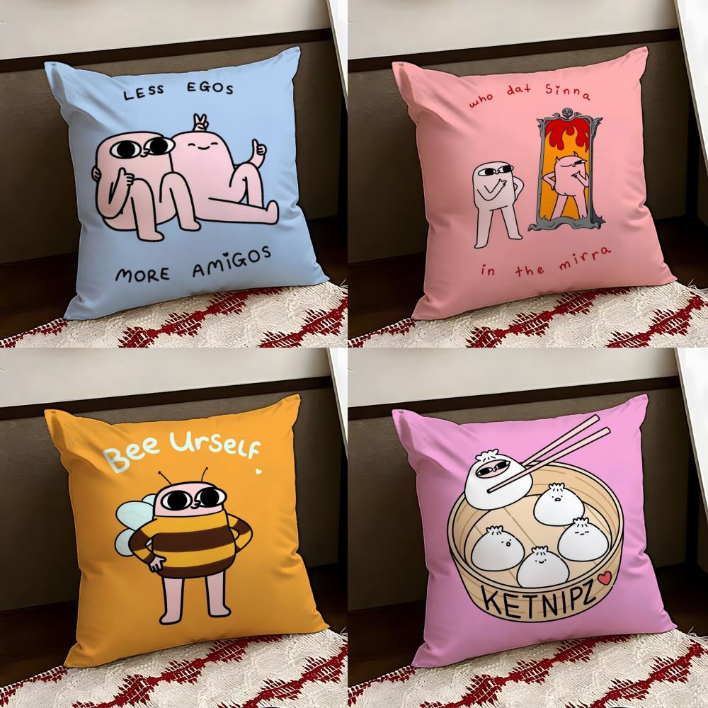 The BBean Cushion Cover Reversible Soft Durable Pillow Cover Home Car MultiScene Use for Daily Comfort