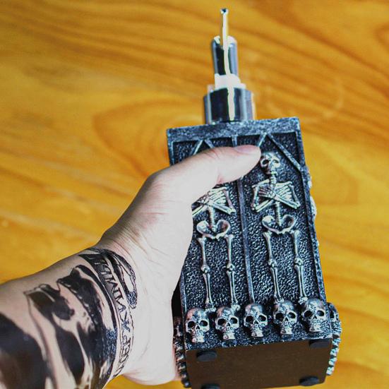 460 мл Дозирующий флакон с рисунком черепа квадратный лосьон эфирные масла мыло диспенсер 3D