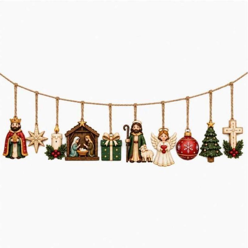 Wooden Decorative Christmas Ornaments, Christmas Tree Ornaments, Christmas Decorations, Festive Decorations, Festive Atmosphere Hangings
