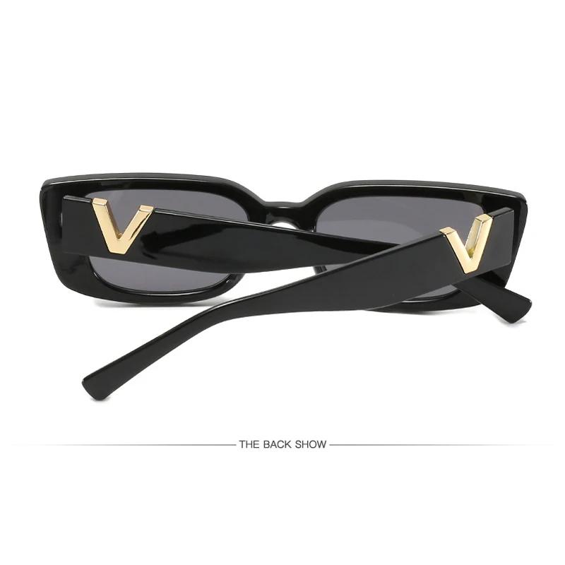 Retro Rectangle Sunglasses Women Brand Designer Vintage Small Frame Sun Glasses Ladies Classic Black Square