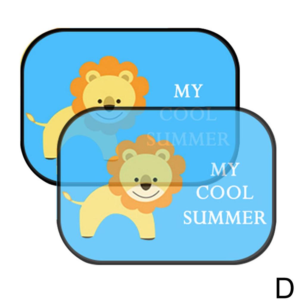 2 шт. солнцезащитный козырек на боковое окно автомобиля с рисунком из мультфильма, автомобильные солнцезащитные козырьки, протектор, складной автомобильный чехол для детей, стиль автомобиля