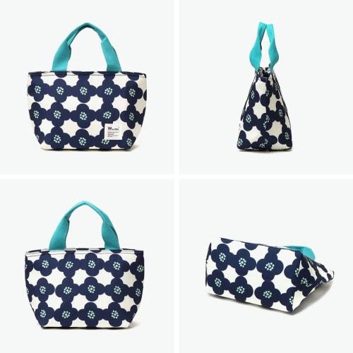 ВПК. Узоры Изолированная сумка для ланча, Дизайн пионов, Красный, Женская, Алюминиевая ткань, Карман для пакета со льдом, Изолированная, Вмещает ПЭТ-бутылки 500 мл, Стильная и милая,