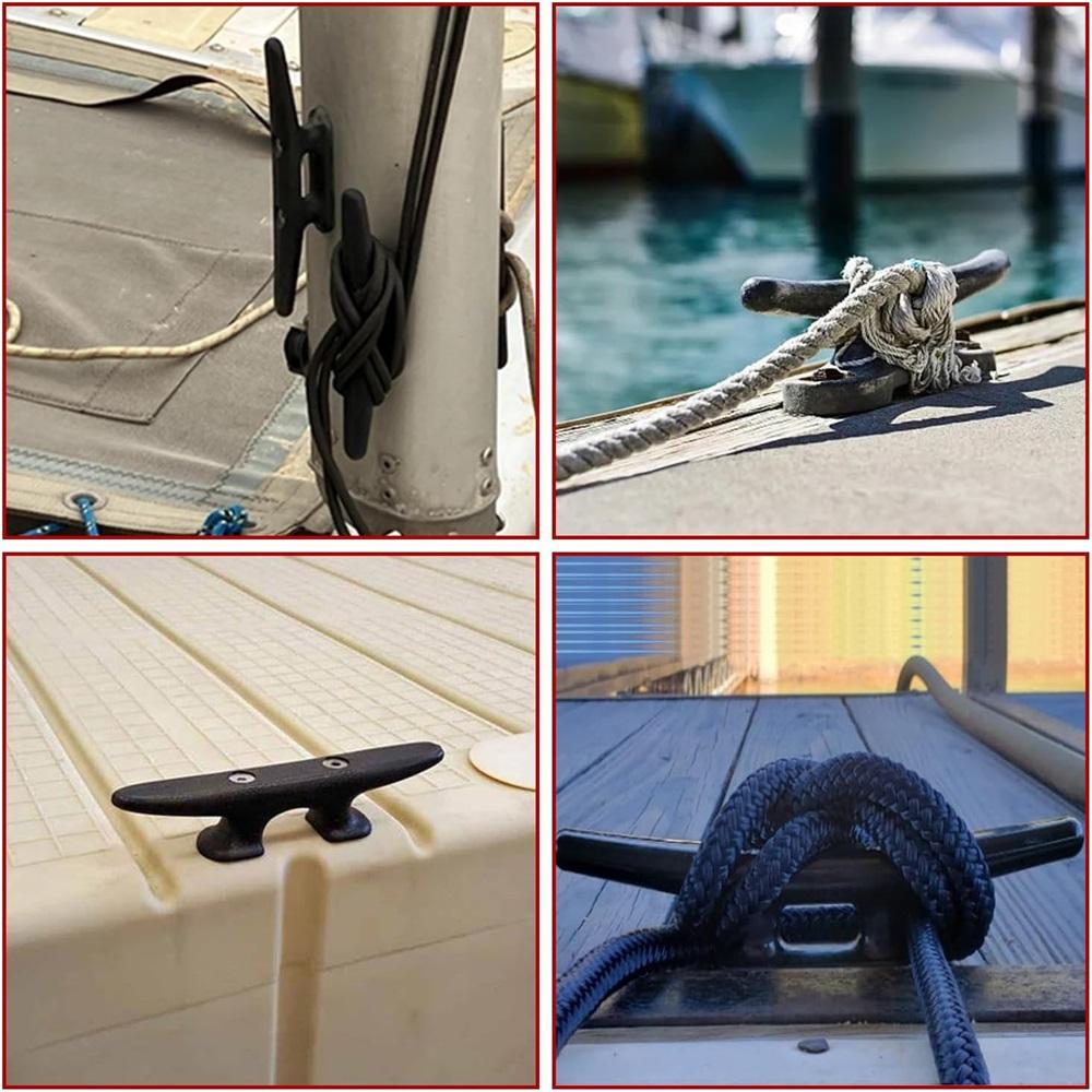 Нейлоновый болт для лодочного якоря – Болт для крепления к причалу с винтами из нержавеющей стали, Для каяка, каноэ, небольших судов, Домашний декор своими руками (Несколько размеров, Черный)