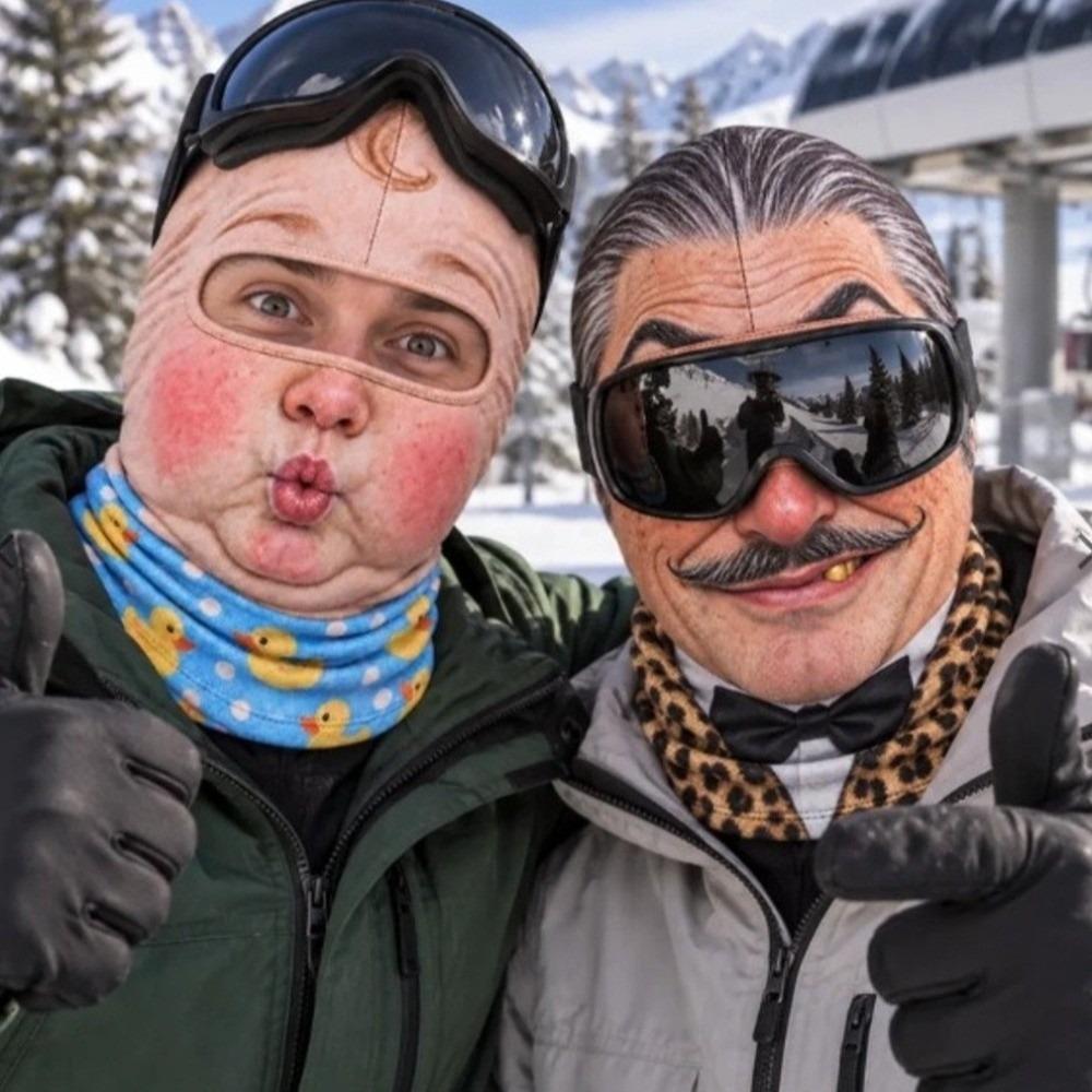 Full Coverage Winter Mask Cover Missing Teeth Pattern Ski Mask Hood Funny Ski Mask Costume Parties