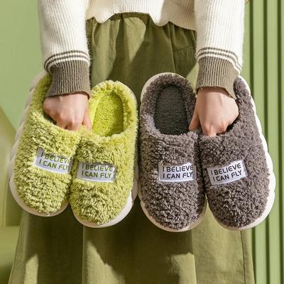 Pantuflas Mujer Зимние домашние пушистые тапочки Забавные тапочки Хлопковые тапочки Sapatos Feminino Нескользящая пара плюшевых тапочек