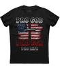 Крутая Классная и Патриотичная Унисекс Черная Футболка Pro God Pro Gun Pro Life