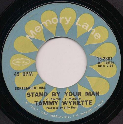 7-дюймовая пластинка ТЭММИ ВАЙНЕТТ - Stand By Your Man 152301 Epic US Folk Б/У