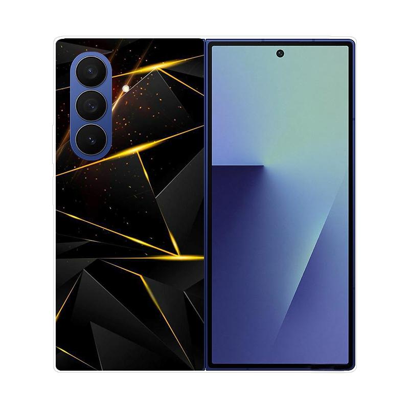 Чехол для Samsung Galaxy Z Fold 7 Мраморный Жесткий ПК Задняя Крышка Для Samsung Galaxy Z Fold7 ZFOLD7 Полностью Защитный Корпус Телефона