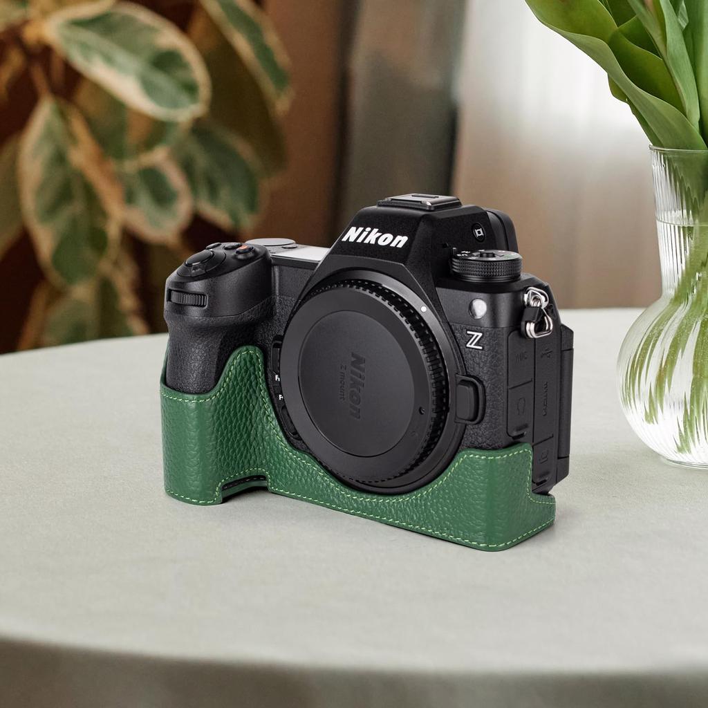Kinokoo для беззеркальной камеры Nikon Z6III, получехол, посвященный половине корпуса, для Nikon Z, из натуральной кожи, камера Nikon Z 6III, совместимый, полусменный, натуральный