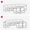 Outdoor Sofa Set with Cushions 8 pcs Natural and Black