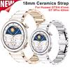 Новый керамический ремешок 18 мм для Huawei Watch GT5 Pro 42 мм с застежкой-бабочкой, сменный браслет для Huawei Watch GT5 GT4 41 мм