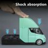 1/24 Tesla Semi Trailer Truck Alloy Diecast Car Model with Sound and Light Pull Back Truck Vehicle Model Boy Collection Gift