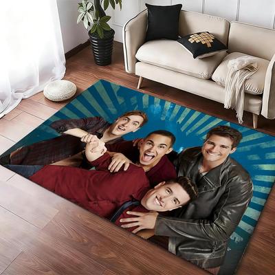 Коврик для пола Big Time Rush Мягкий Утолщенный Впитывающий Нескользящий Коврик для двери Спальни Гостиной Домашний Декор Фланелевые Ковры