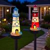 Solar Lights Outdoor Decorative Watchtower Design Pathway Lamp Waterproof Lighted Decoration For Yard Backyard Porch Gazebo Pool