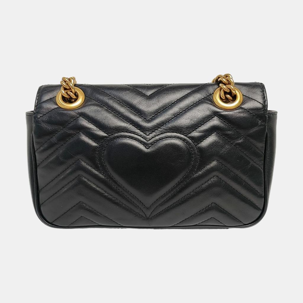 [Pre-Owned] Gucci GG Marmont Matelassé Mini Bag 'Black' - Very Good #1LJ7S3H