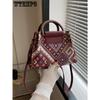 Ethnic Style Women's Handbag Textured Canvas Bag Simple Single Shoulder Crossbody Women's Bag