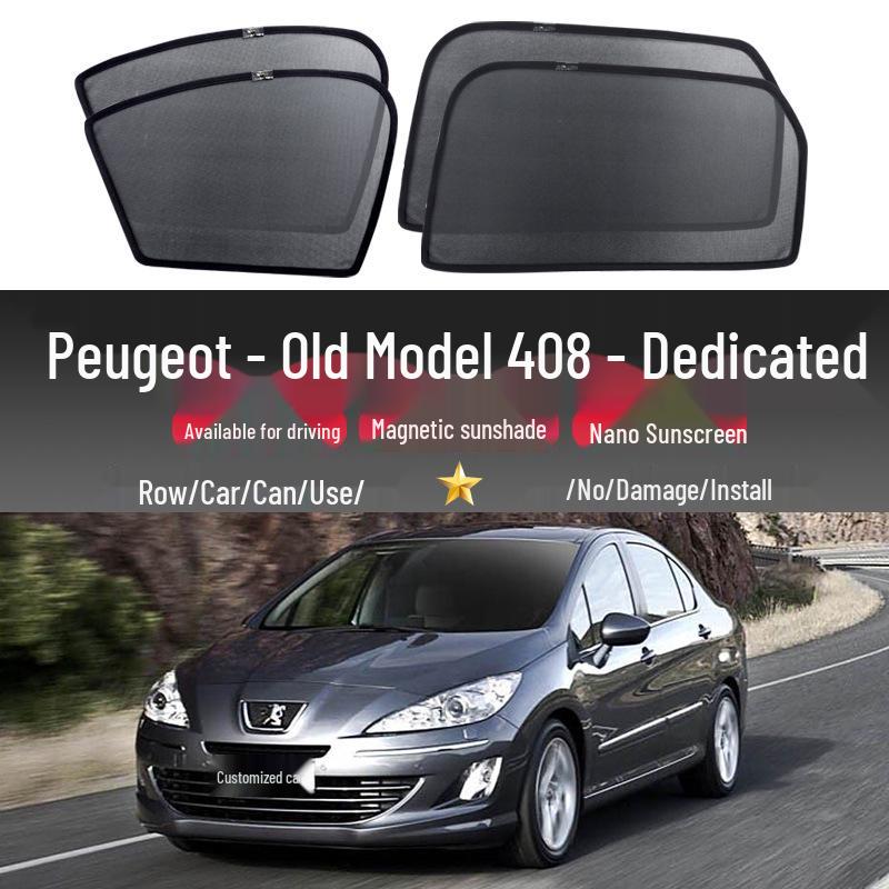 Солнцезащитная сетка-шторка на магнитах для Peugeot 408 - Самоклеящаяся теплоизоляционная защита от солнца.