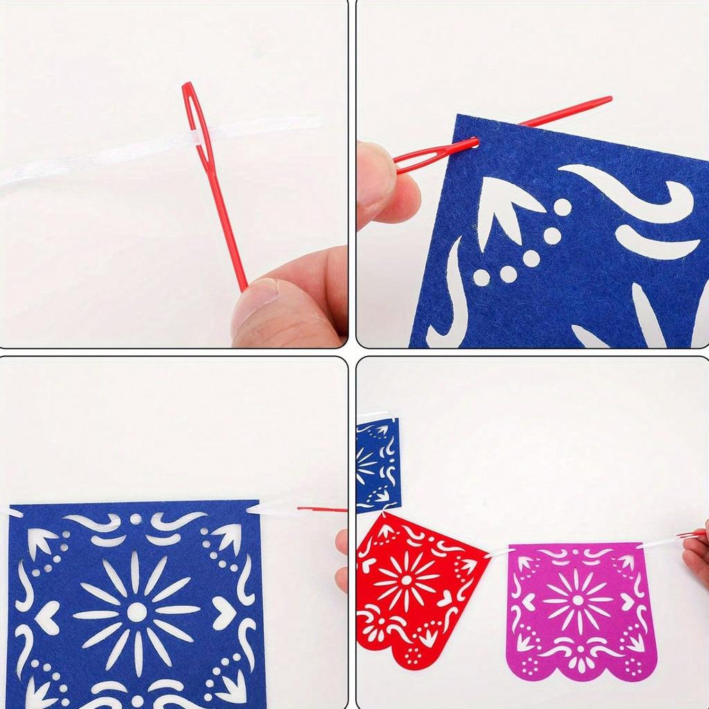 5 Тирас (40 Пастилла) Мексиканские баннеры Фетровые красочные баннеры ко Дню мертвых Papel Picado, украшения для дня рождения Fiesta