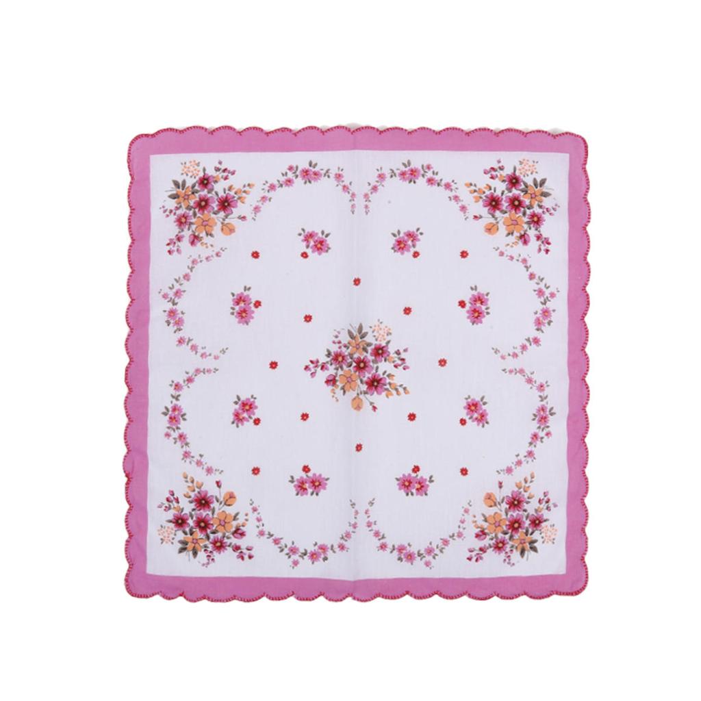 3 шт. Цветочные носовые платки полотенца 30*29 см элегантный винтажный классический хлопковый носовой платок летний портативный женский повседневный полотенце для рук