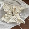 1 шт. Новая кремовая повязка на голову в горошек в виде большого кишечника, квадратный шарф с бантом, повязка на голову, высококачественный и нежный аксессуар для волос