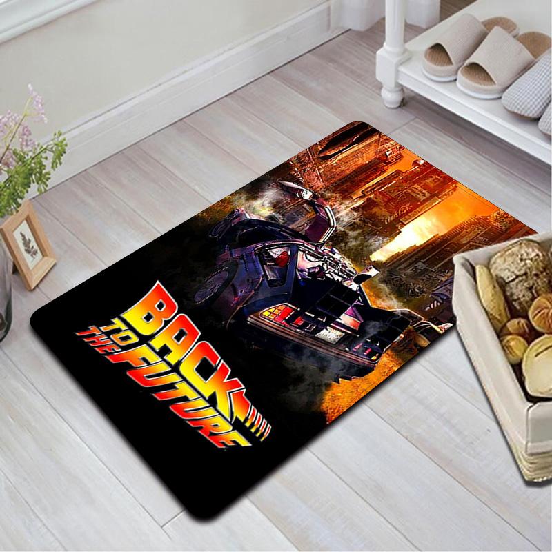 Back to the Future DeLorean Rug Floor Mat for Living Room or Bedroom Soft and Comfortable Carpet a Gift for Birthday and Holiday.SFF0917329