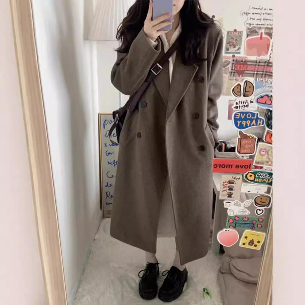 Куртка для женщин и невысоких мужчин, новое осенне-зимнее высококачественное зимнее шерстяное пальто в корейском стиле Хепберн