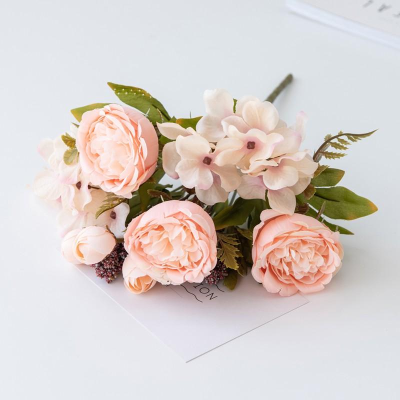 Искусственные цветы Фестивальная гирлянда Свадьба Сад Роза Бутон Арка Искусственный букет пионов brialВаза КомнатаДомашнее украшение Шелковая гортензия