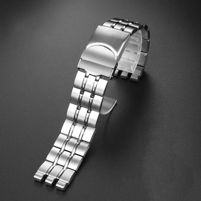 Аксессуары для часов Swatch YCS YAS YGS Серебристо-черный Цельнометаллический браслет из нержавеющей стали Мужской / Женский Металлический 17MM 19MM 21MM