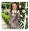 Girls' college style dress with long sleeves for children in spring and autumn