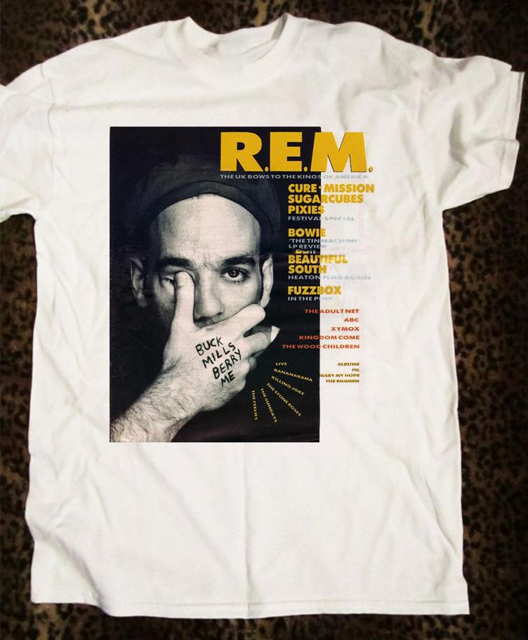 R.E.M Band Buck Mills Berry Me MELODY MAKER Short Unisex Tee Cotton Shirt MC119