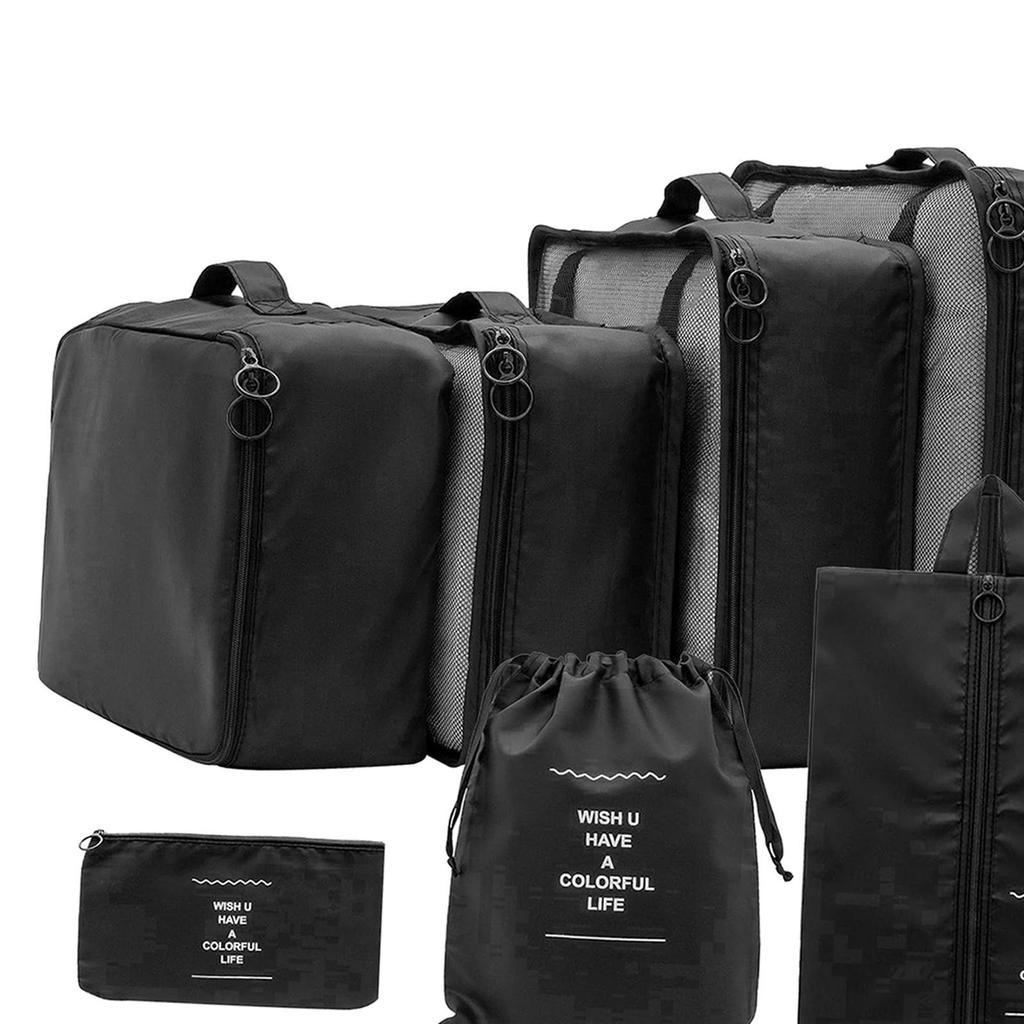 7 шт. упаковочные кубики, органайзеры для путешествий, пакеты для сортировки одежды, сумки для багажа, компрессионные сумки