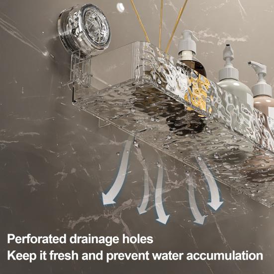 1/2 шт. Держатель для хранения на присоске, высокая грузоподъемность, простая установка, настенная полка для хранения без сверления, органайзер для душа