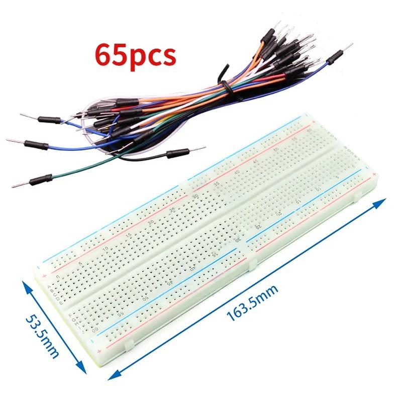 Макетная плата 400 700 750 830 отверстий MB-102 Беспаечная печатная плата Мини-тестовая плата ZY-204 1600 точек Прототип платы Перемычка Кабель DIY Kit