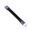 Короткий кабель USB-C - Type-C 10 см 20 Гбит/с Быстрая передача данных Высокоскоростной мягкий зарядный шнур Алюминий+никелевое покрытие