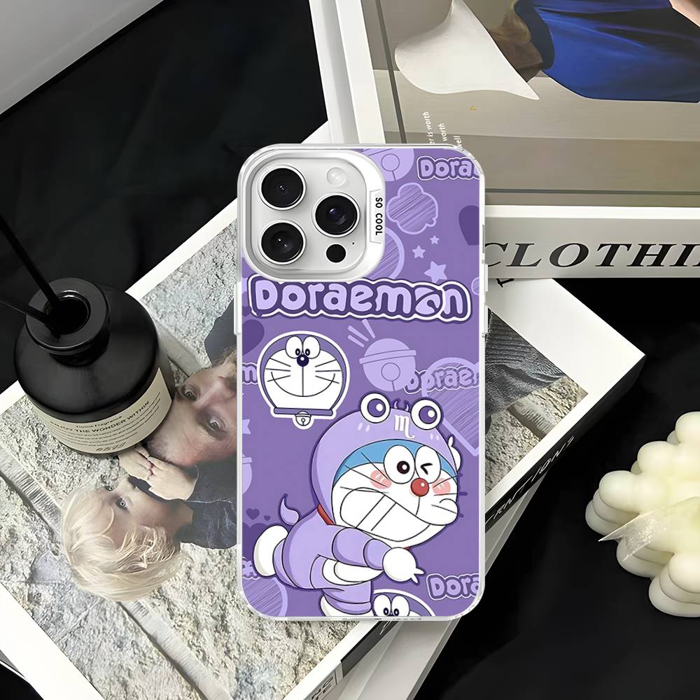 Мультяшный чехол для телефона с Дораэмоном Для iPhone 16 15 14 13 12 11 Pro Max 17 Plus Цветная накладка