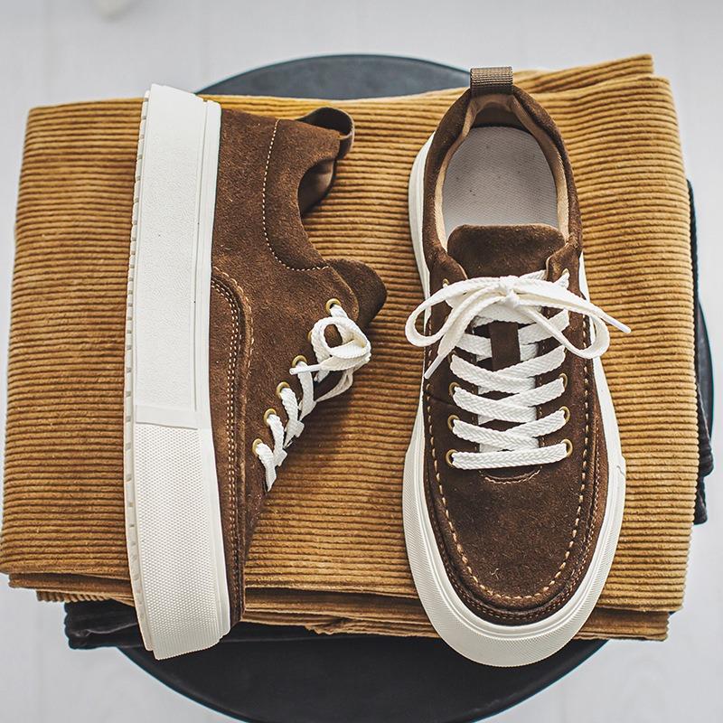 2967 handmade men's shoes hot-selling retro new low-state flip fur shoes men's casual versatile fashion board shoes