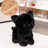 15 см Милая имитация кошки Плюшевая игрушка Набитая мягкое животное Плюш Белый Серый Котенок Автомобильный кулон Брелок Детский Подарок для девочек Игрушки для домашних животных