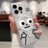 Милый Мультяшный Человек-Спичка Прозрачный Чехол Для Телефона Для iPhone 17 16 11 12 13 14 15 Pro Max XR XS X 7 8 Plus SE2 16E Магнитная Крышка